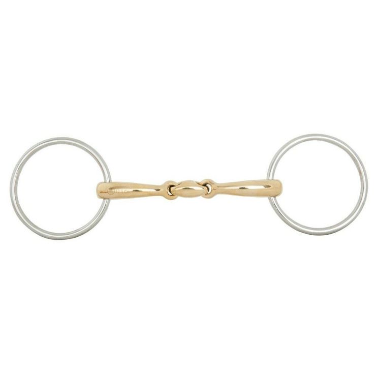 BR Double Jointed Loose Ring Snaffle Soft Contact 16MM Ø 70MM
