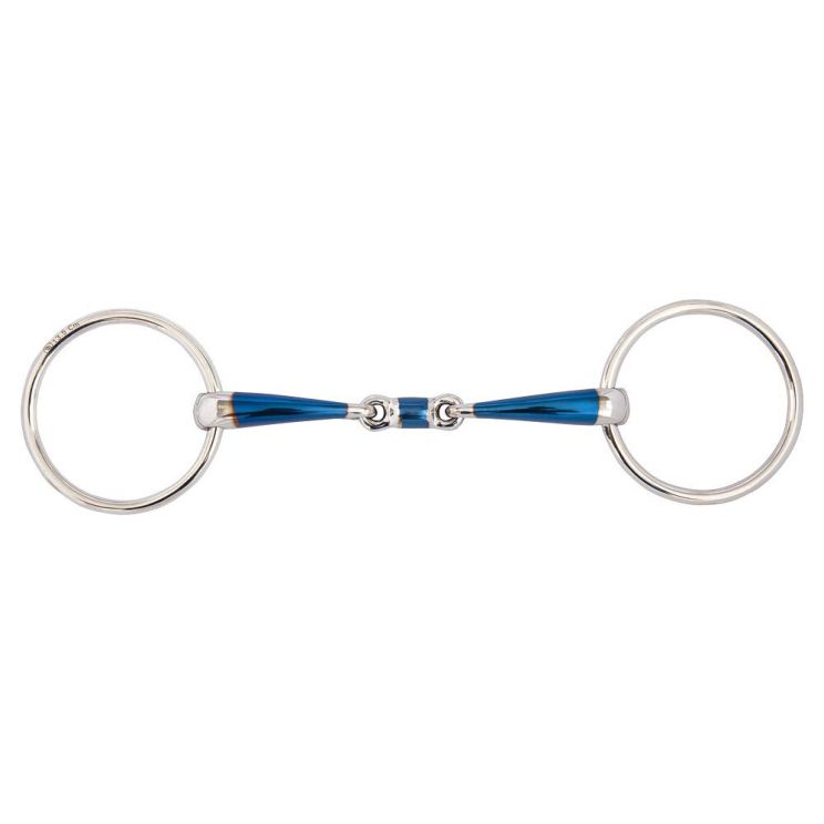 BR Double Jointed Loose Ring Snaffle Sweet Iron 14MM