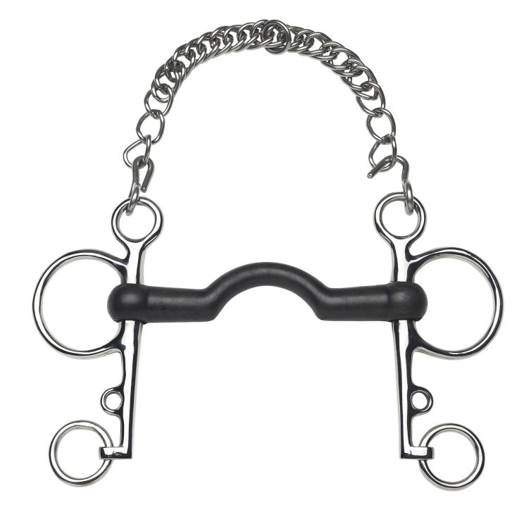 Pelham bit rubber medium tongboog