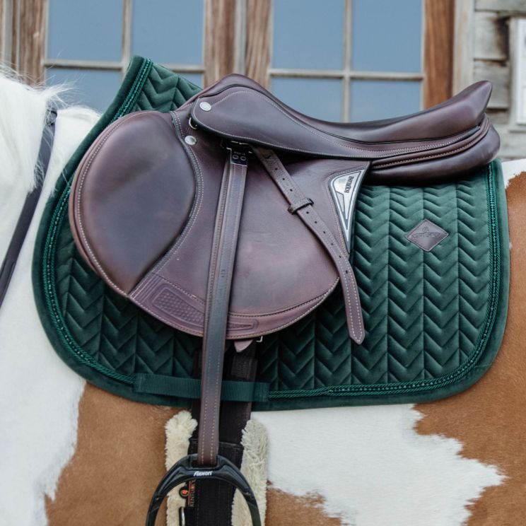 Tapis De Selle De Dressage P S De Suède - Bleu Ombré - Modèle Discontinué - Occasion