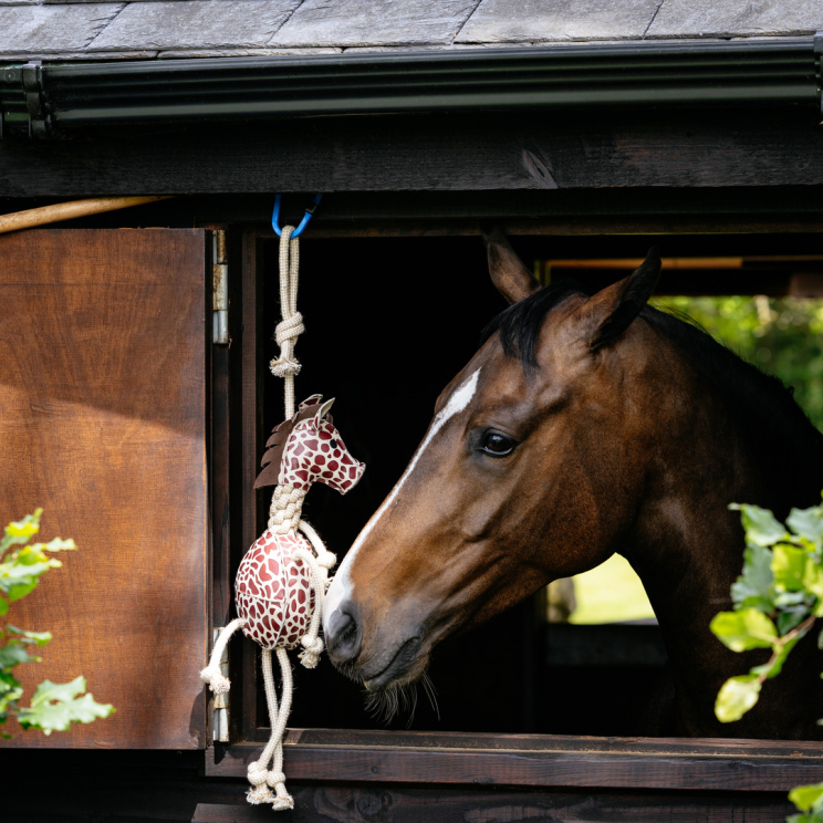 LeMieux Paardenspeeltje Giraf met bungelende poten van touw