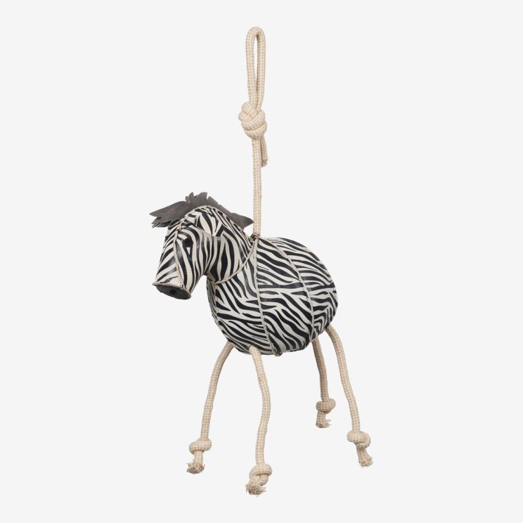 LeMieux Paardenspeeltje Zebra met bungelende poten van touw