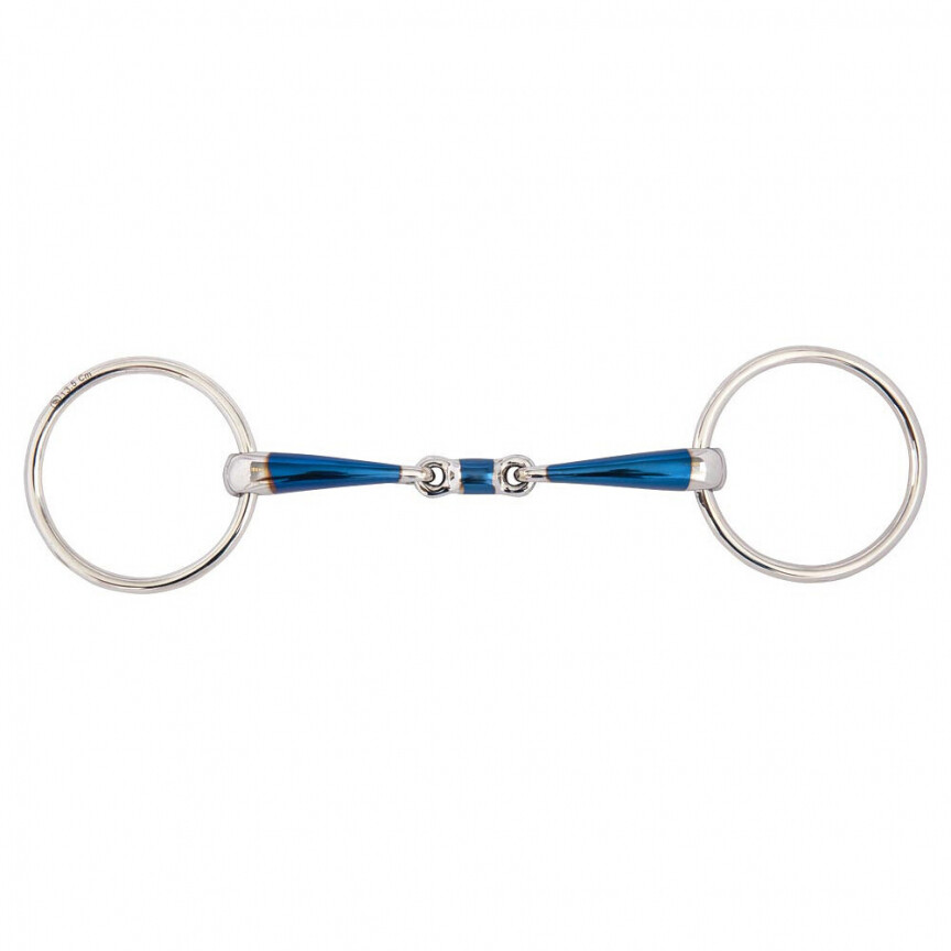 BR Double Jointed Loose Ring Snaffle Sweet Iron 14MM