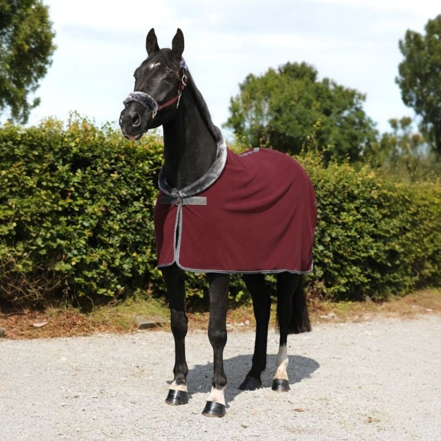 Bucas Show-Line Fleece Rug Burgundy
