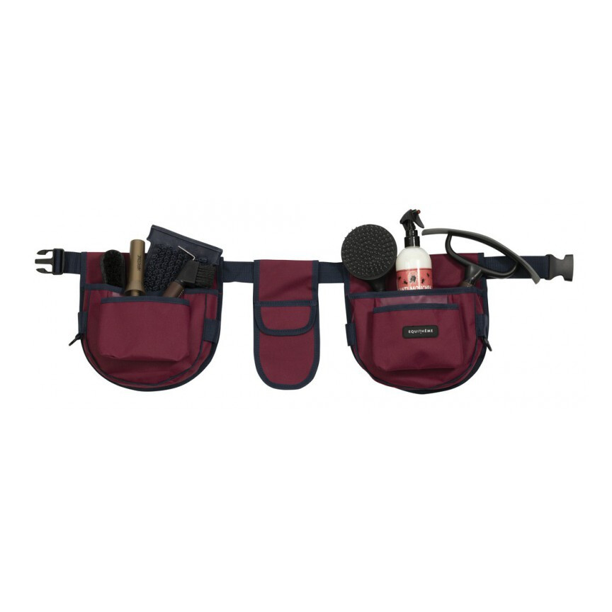 Equithème Grooming Belt Burgundy / Navy 
