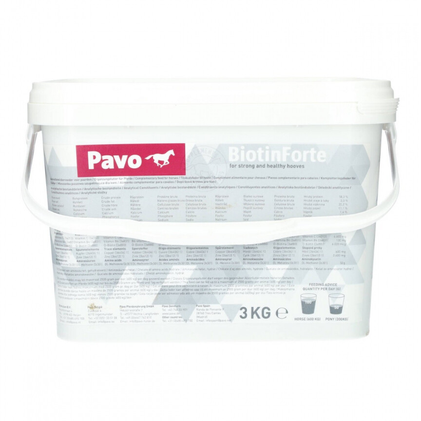 Pavo Biotine Ingredients