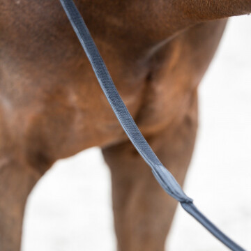 Rênes de Dressage Nibago Cuir Souple Rond Anti-Dérapant