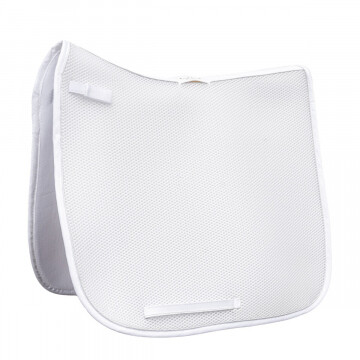 Cal Rei Tapis de selle Dressage Diamond - Blanc / Argent