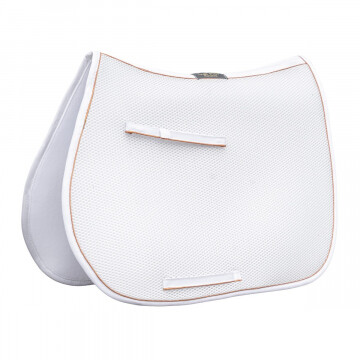 Tapis de Selle CSO Cal Rei Diamond - Blanc / Bronze