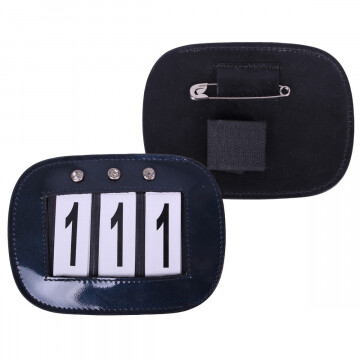 Porte-Numéro QHP en Cuir Verni (Lot de 2)