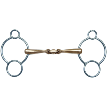 Stübben mors 3 anneaux Quick Contact double brisure